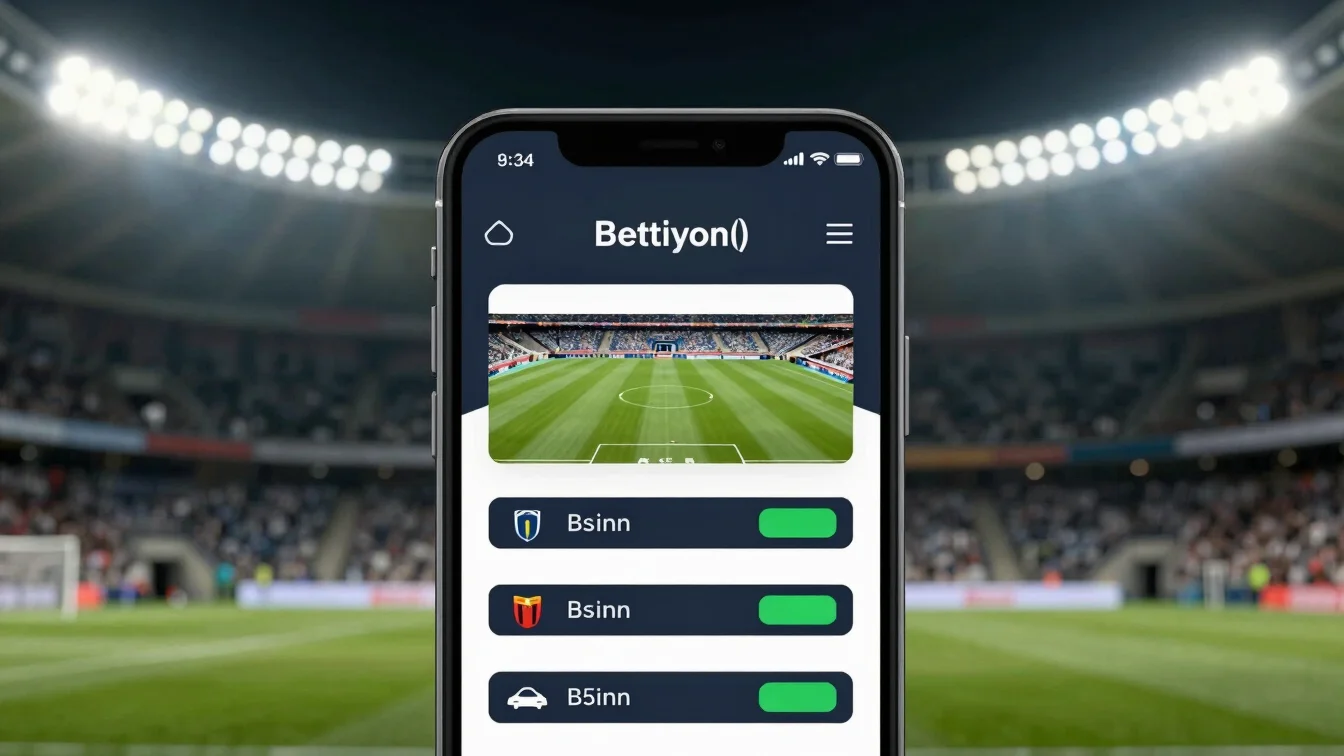 Close-up of a smartphone displaying a sports betting app interfac