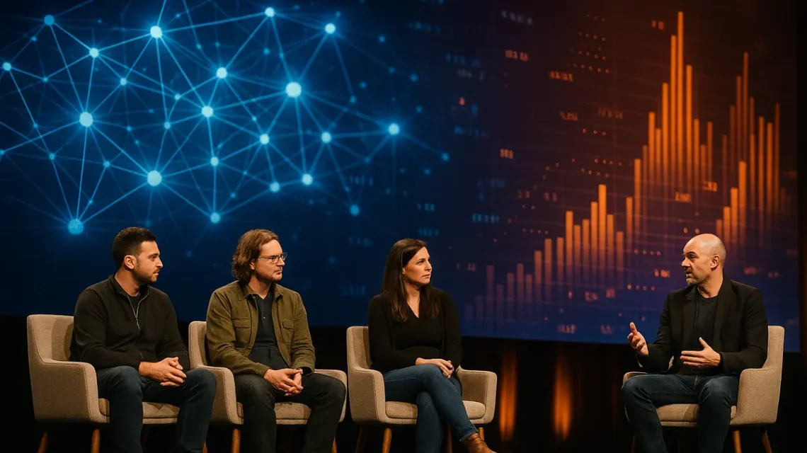 Panel discussion on responsible AI use at a gaming industry expo
